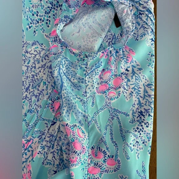 Lilly Pulitzer Joan Tunic Dress SZ S Blue Ibiza Now You Sea Me - Picture 10 of 15